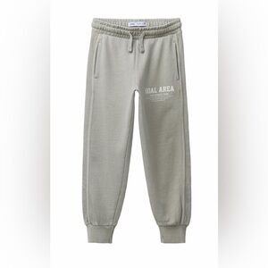 Zara Kids Light Grey 'Goal Area' Joggers